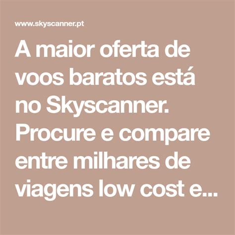 Compare voos baratos e reserve bilhetes de voos low cost.